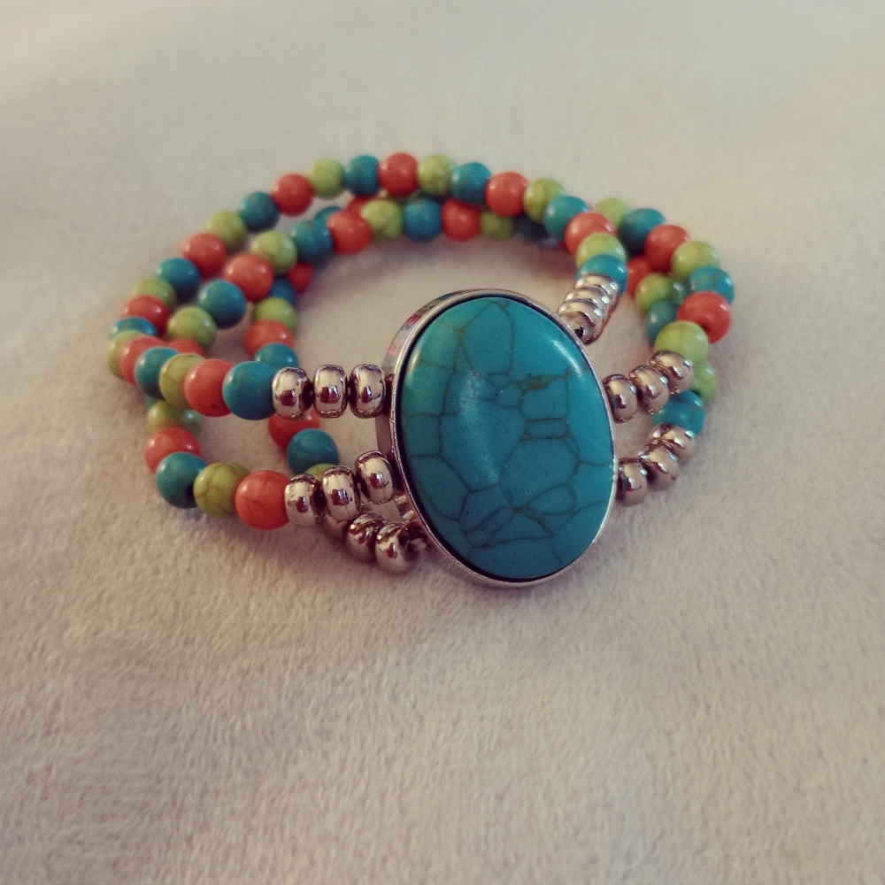 Multi color stone bracelet